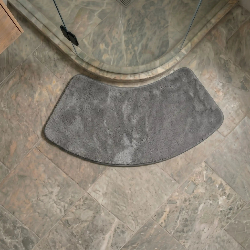 Tapis de bain absorbant incurvé