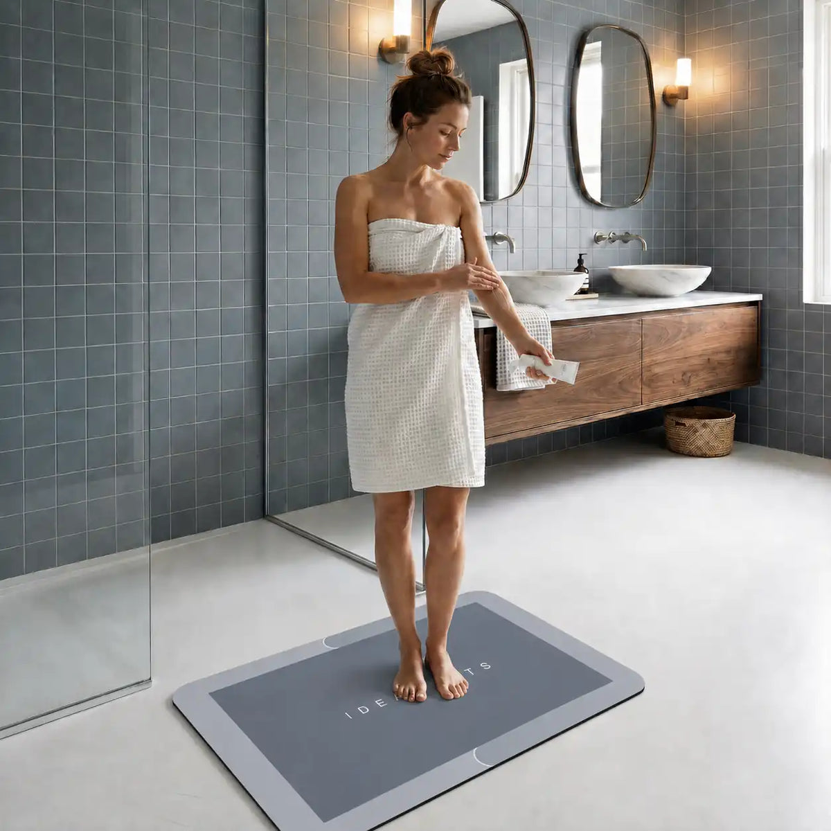 Tapis de bain effet diatomite antidérapant
