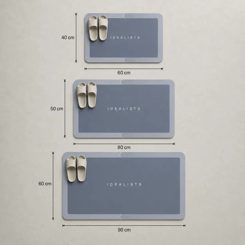 Tapis de bain effet diatomite antidérapant