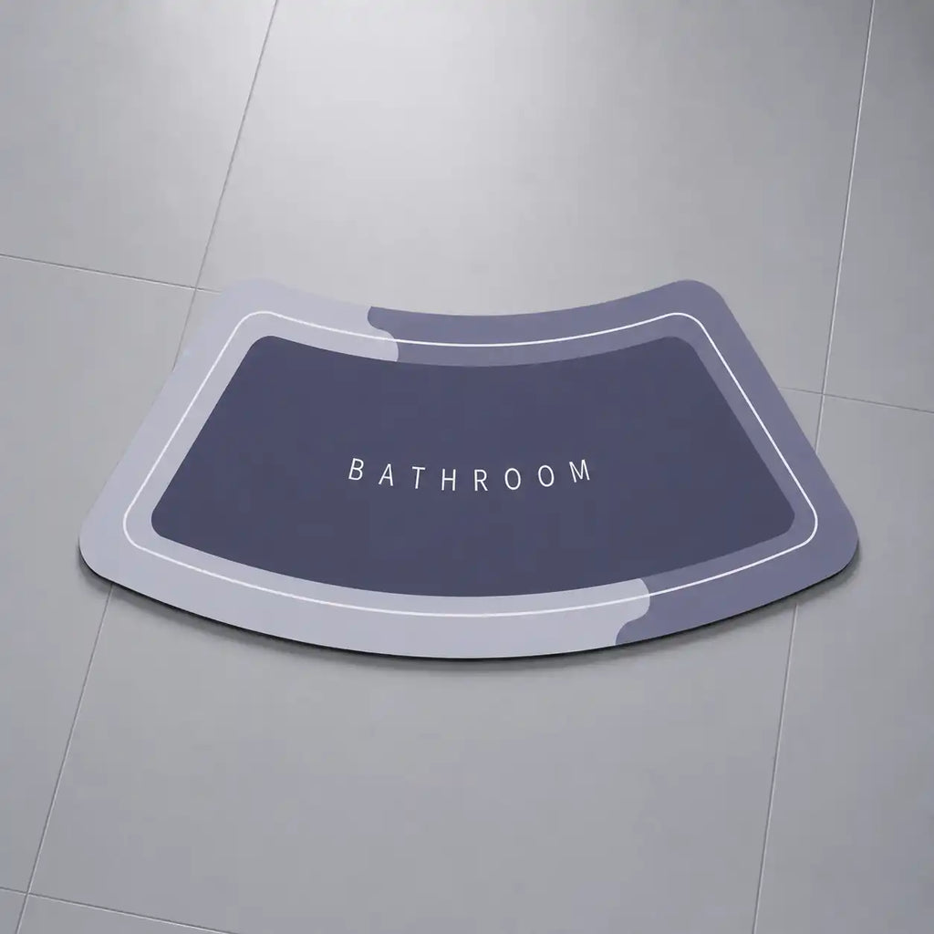 Tapis de bain antidérapant effet diatomite – Forme incurvée