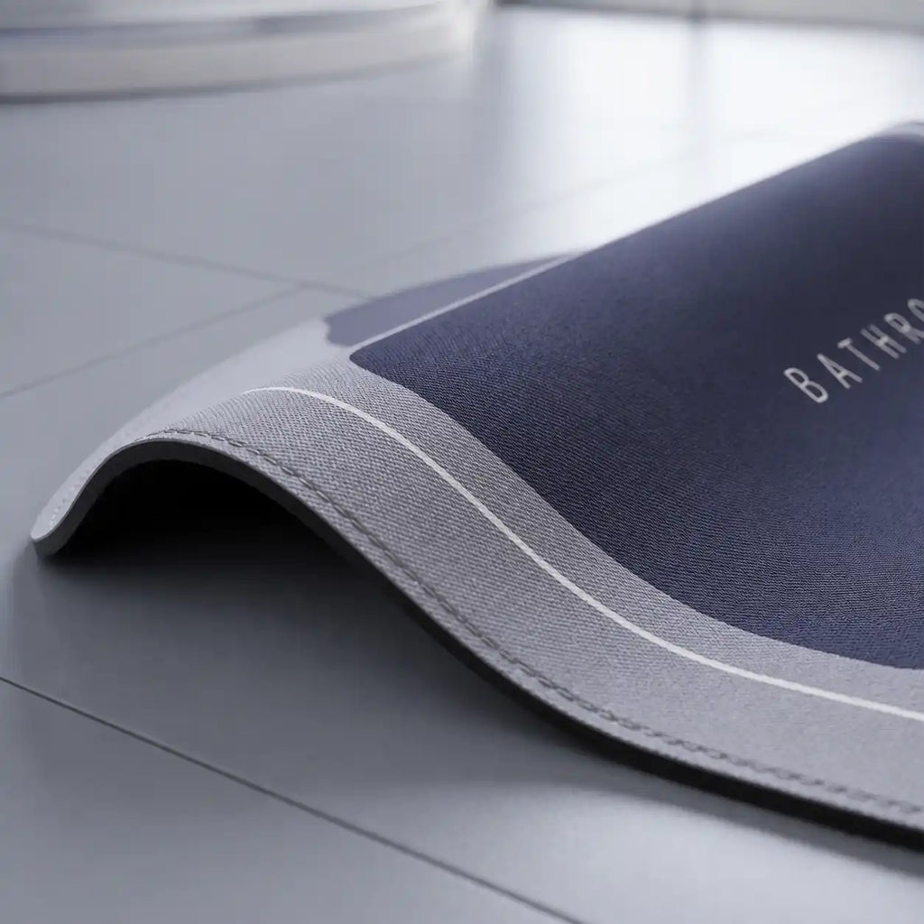 Tapis de bain antidérapant effet diatomite – Forme incurvée