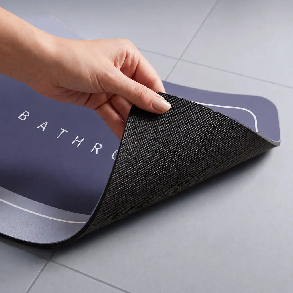 Tapis de bain antidérapant effet diatomite – Forme incurvée
