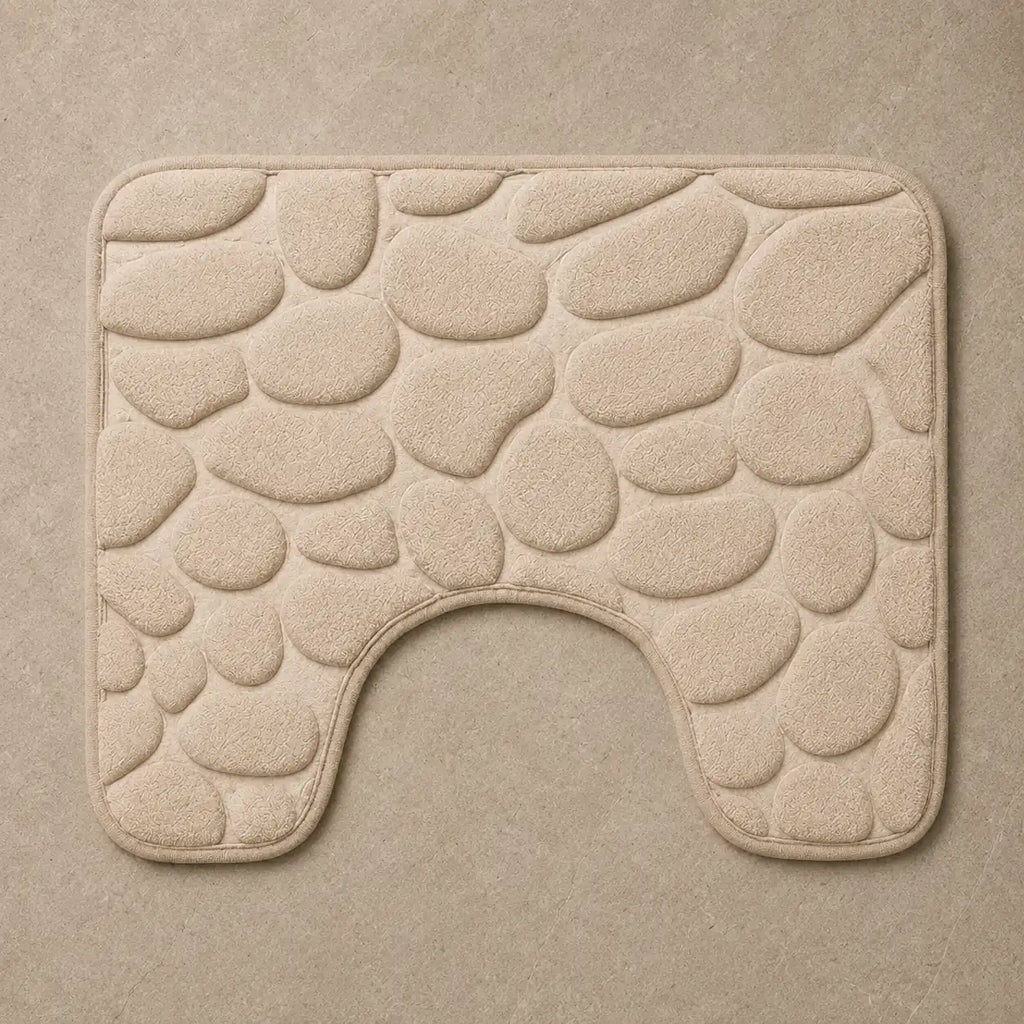 Tapis de WC effet galet antidérapant