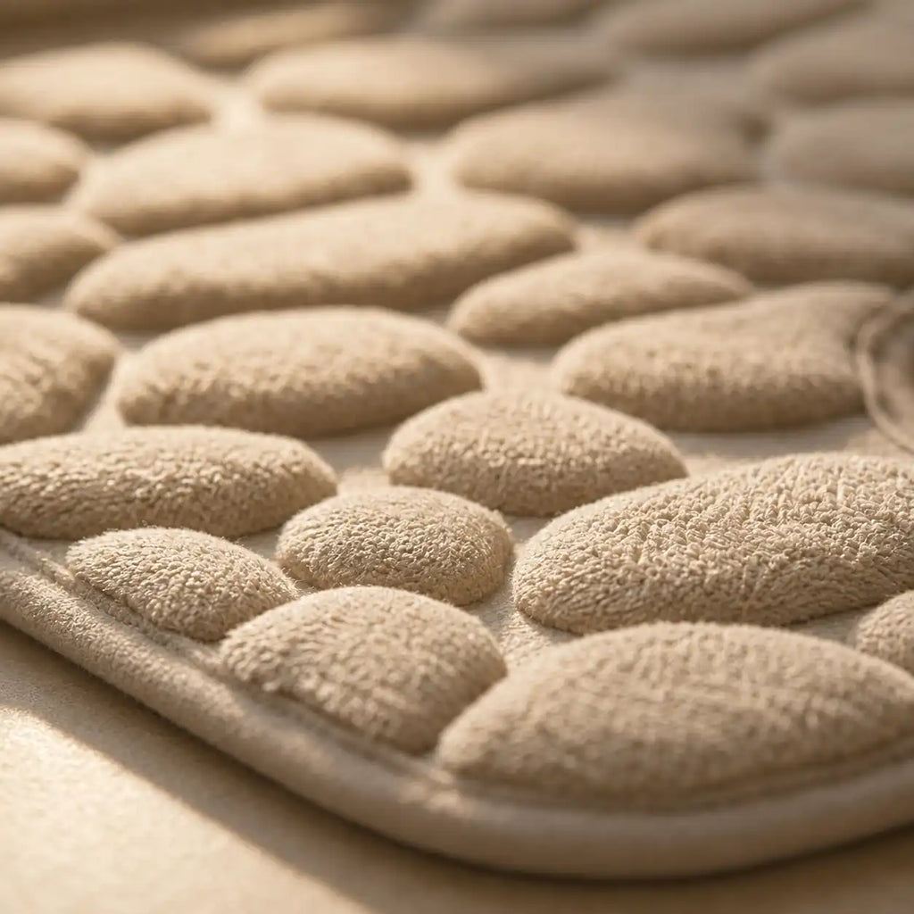 Tapis de WC effet galet antidérapant