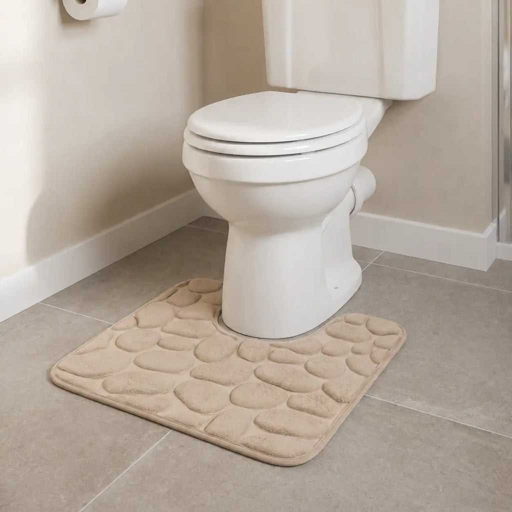 Tapis de WC effet galet antidérapant