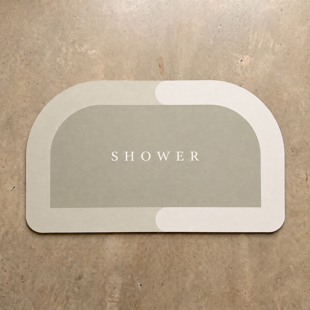 Tapis de bain antidérapant effet diatomite – Forme arche