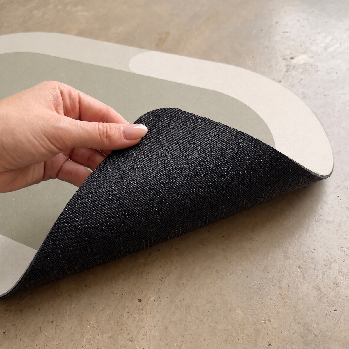 Tapis de bain antidérapant effet diatomite – Forme arche