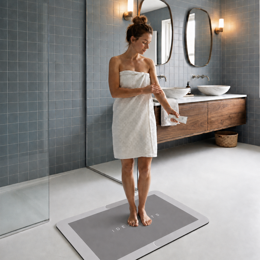 Tapis de bain effet diatomite antidérapant