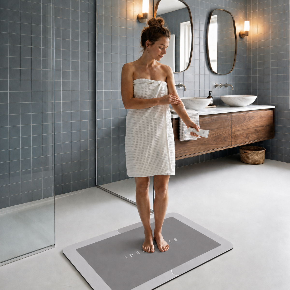 Tapis de bain effet diatomite antidérapant