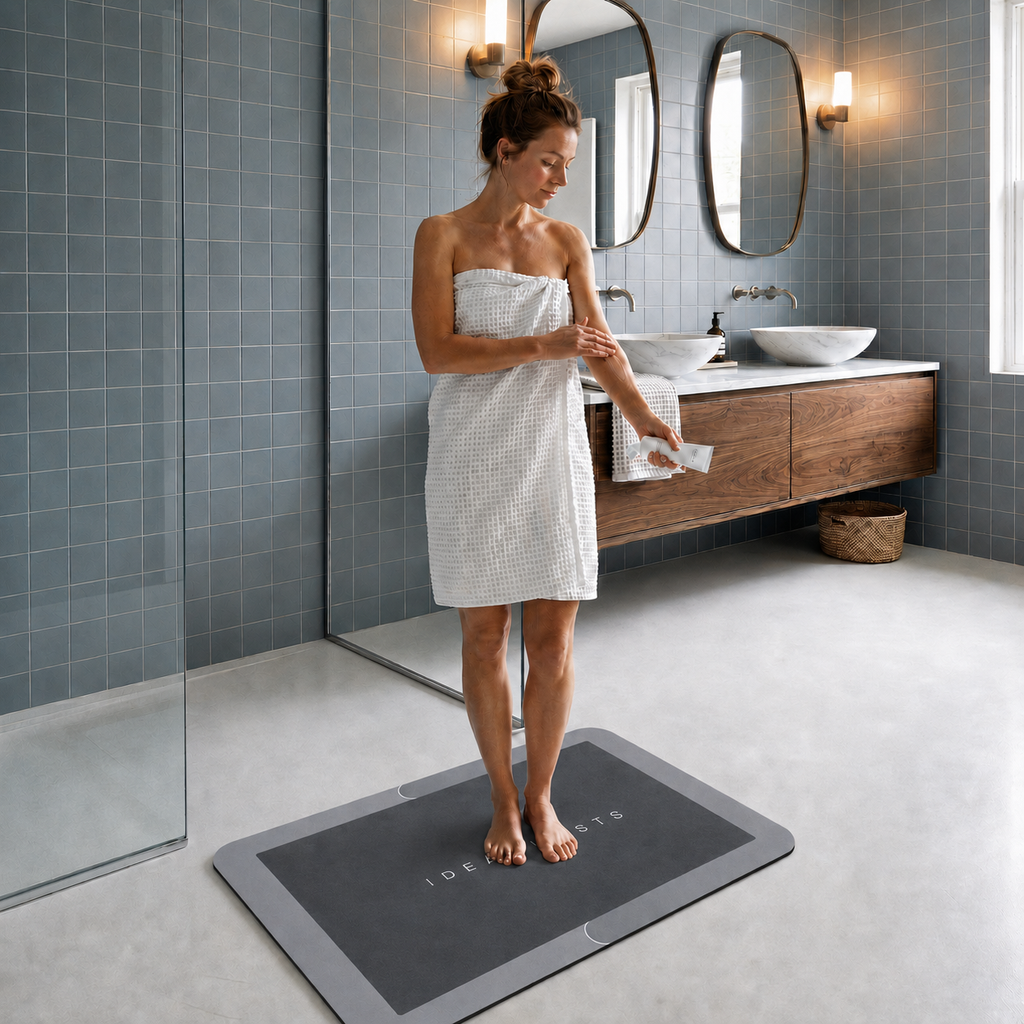 Tapis de bain effet diatomite antidérapant