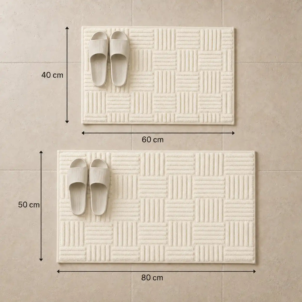 Tapis de bain tressé rectangle