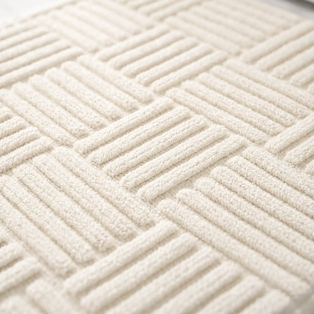 Tapis de bain tressé rectangle