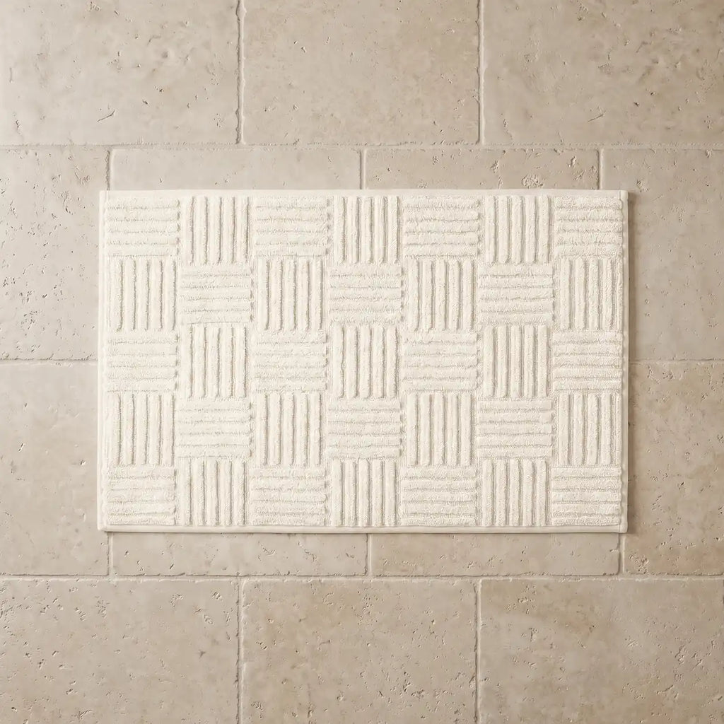 Tapis de bain tressé rectangle