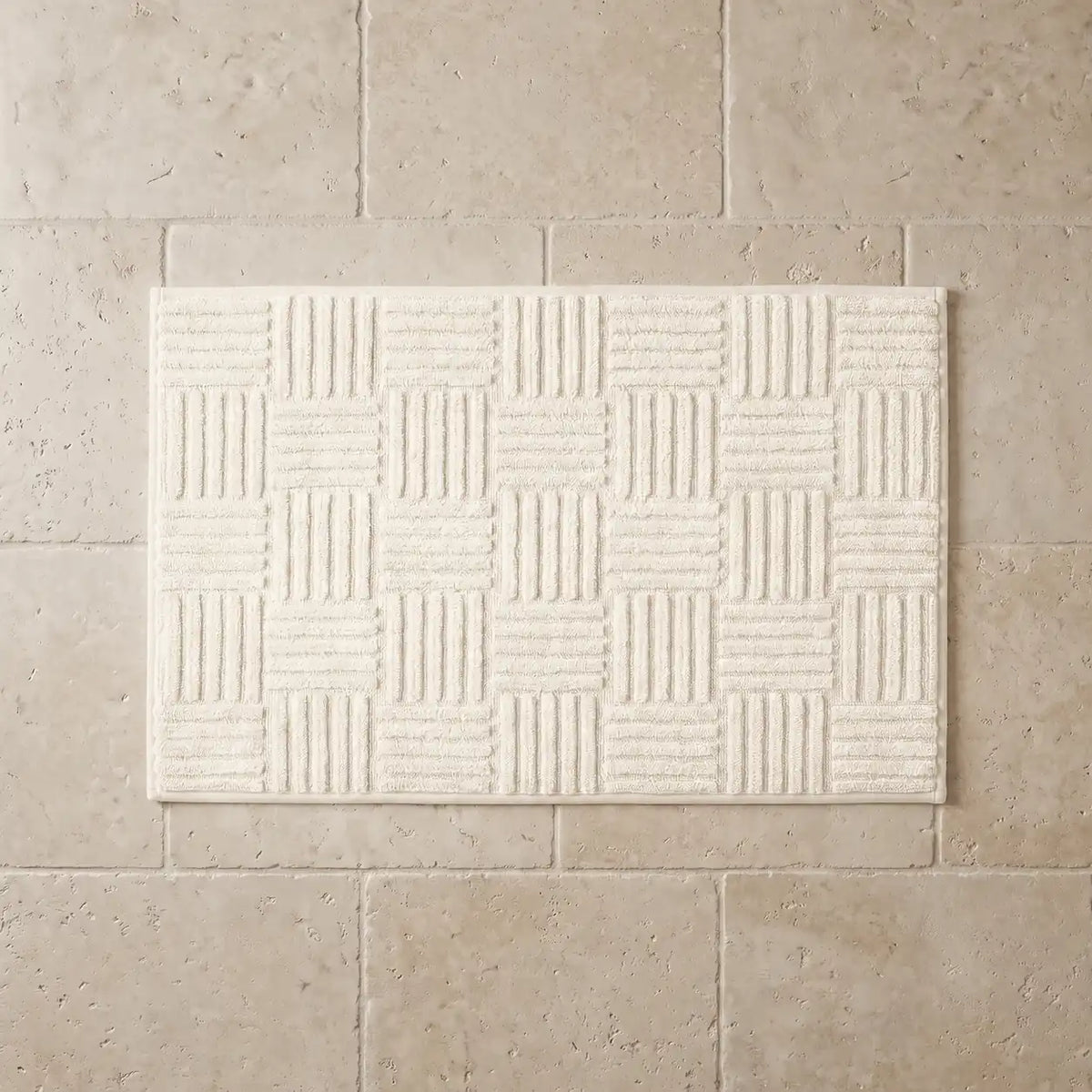 Tapis de bain tressé rectangle