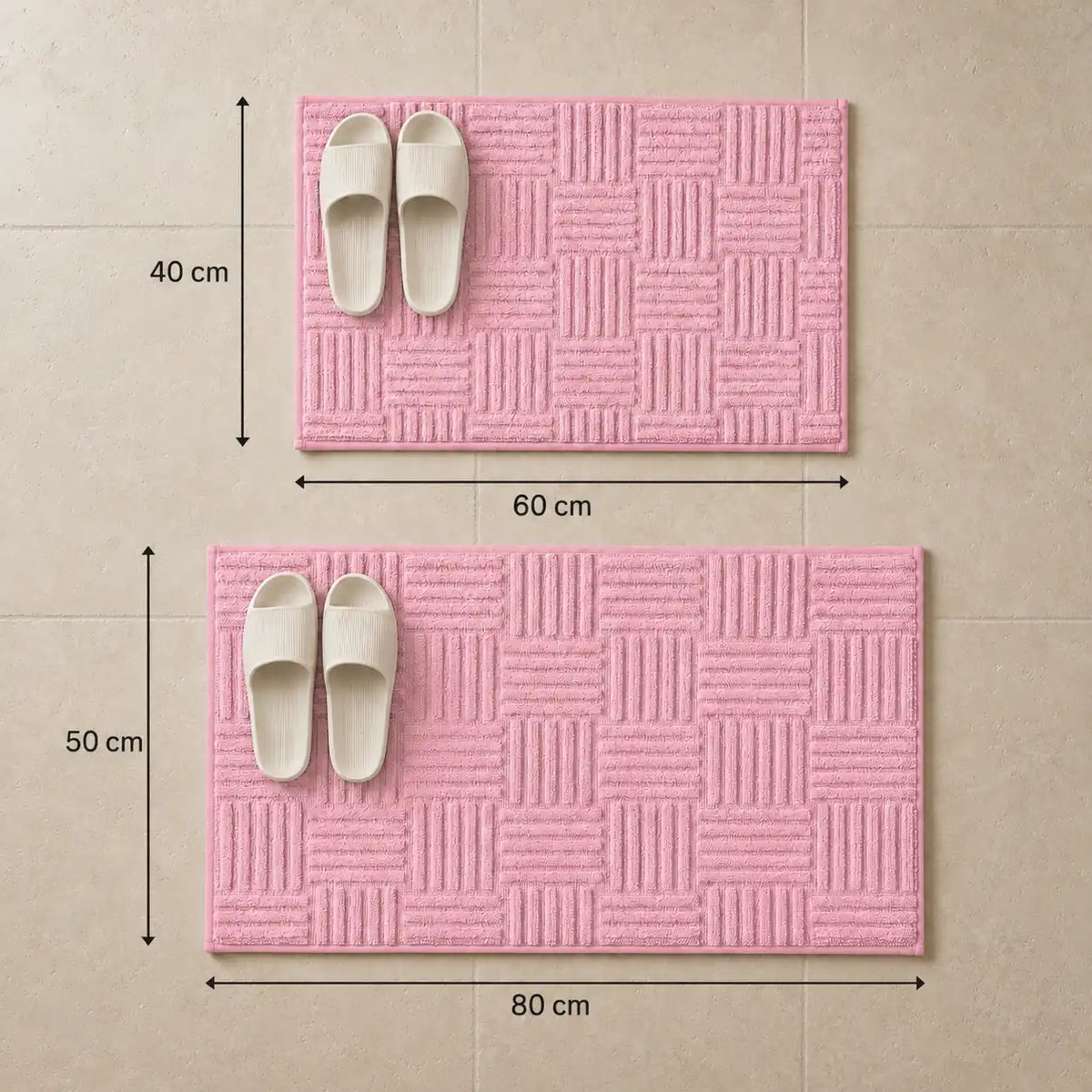 Tapis de bain tressé rectangle