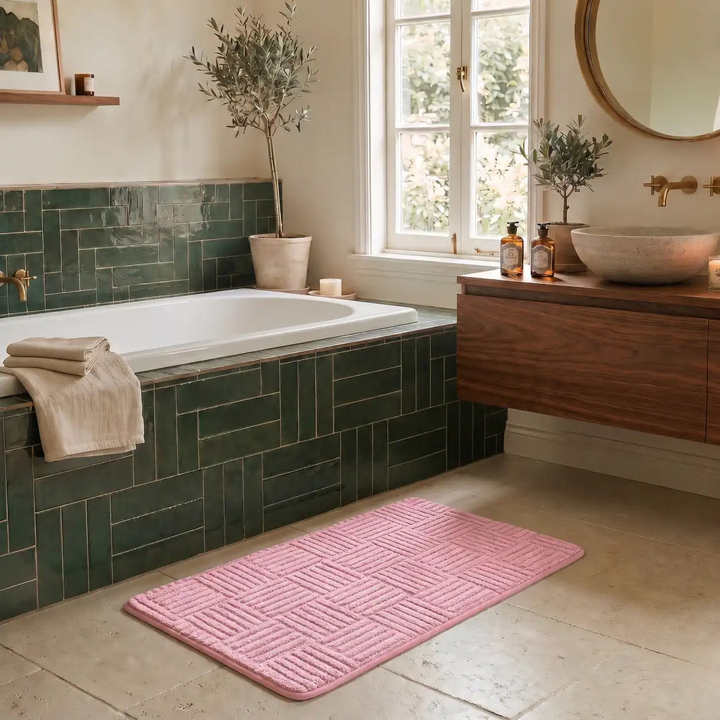 Tapis de bain tressé rectangle