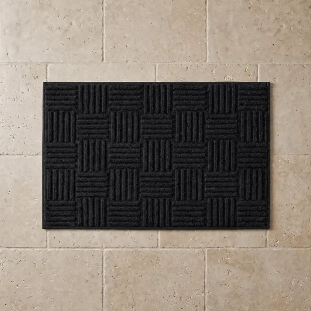 Tapis de bain tressé rectangle