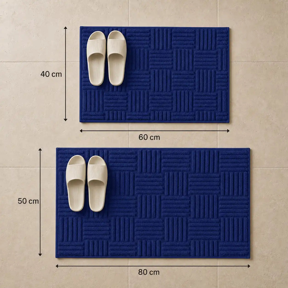 Tapis de bain tressé rectangle