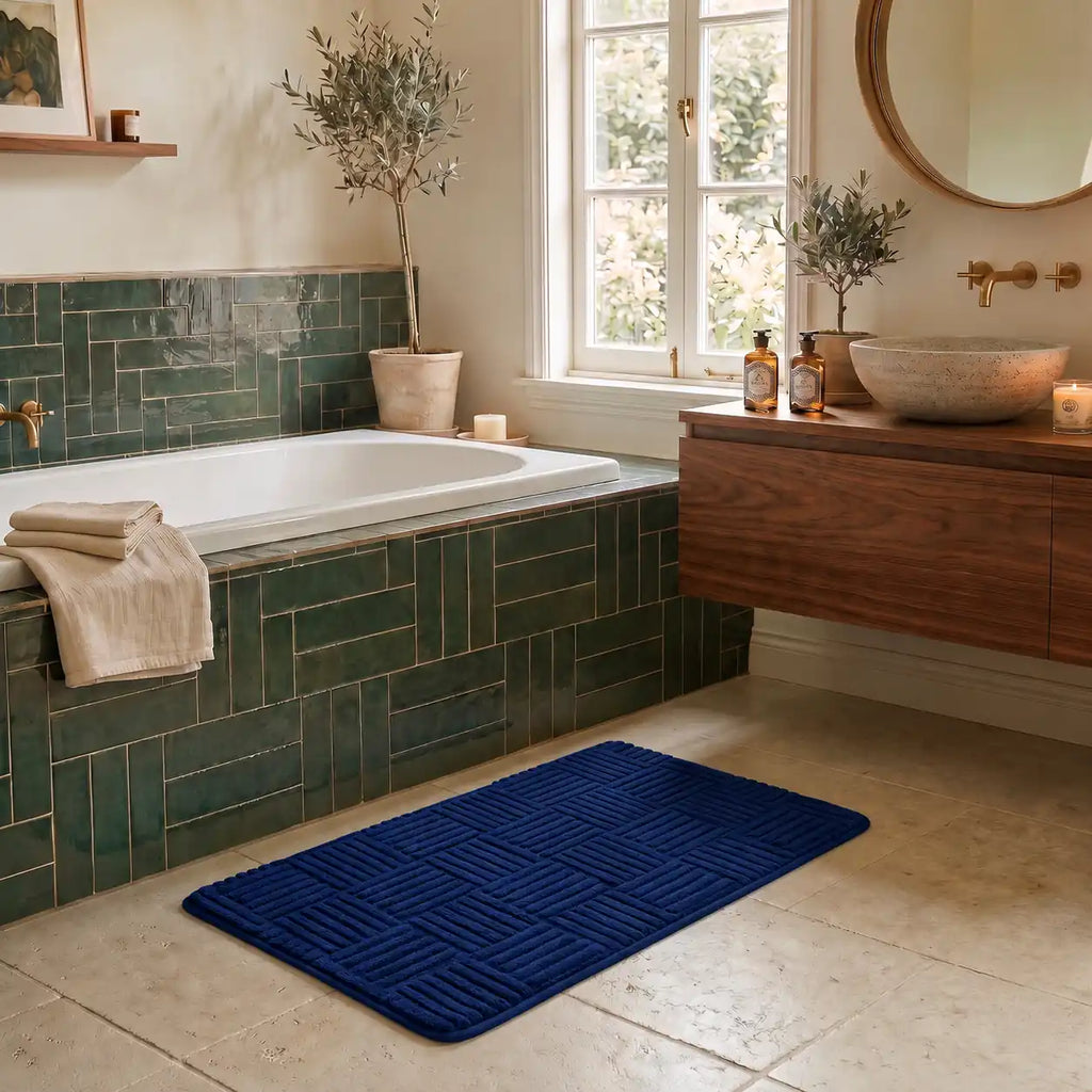 Tapis de bain tressé rectangle