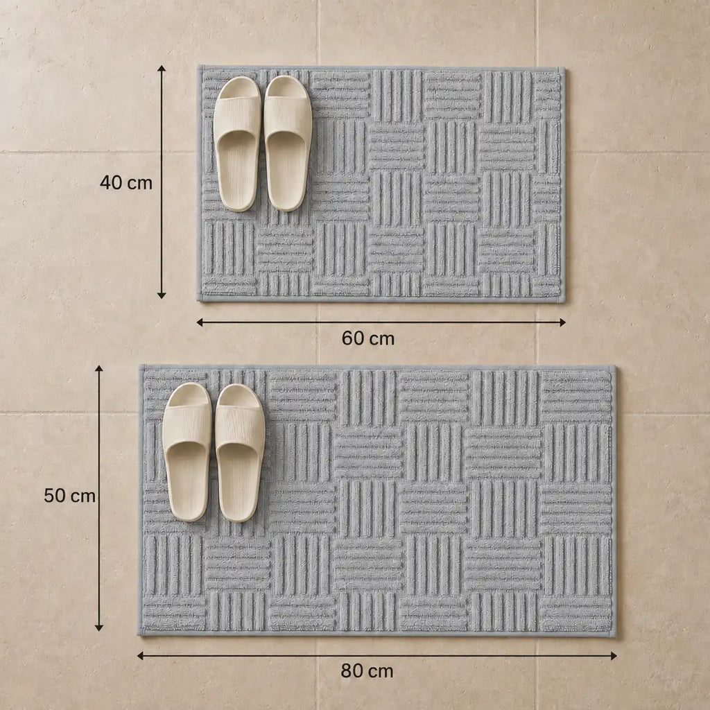 Tapis de bain tressé rectangle