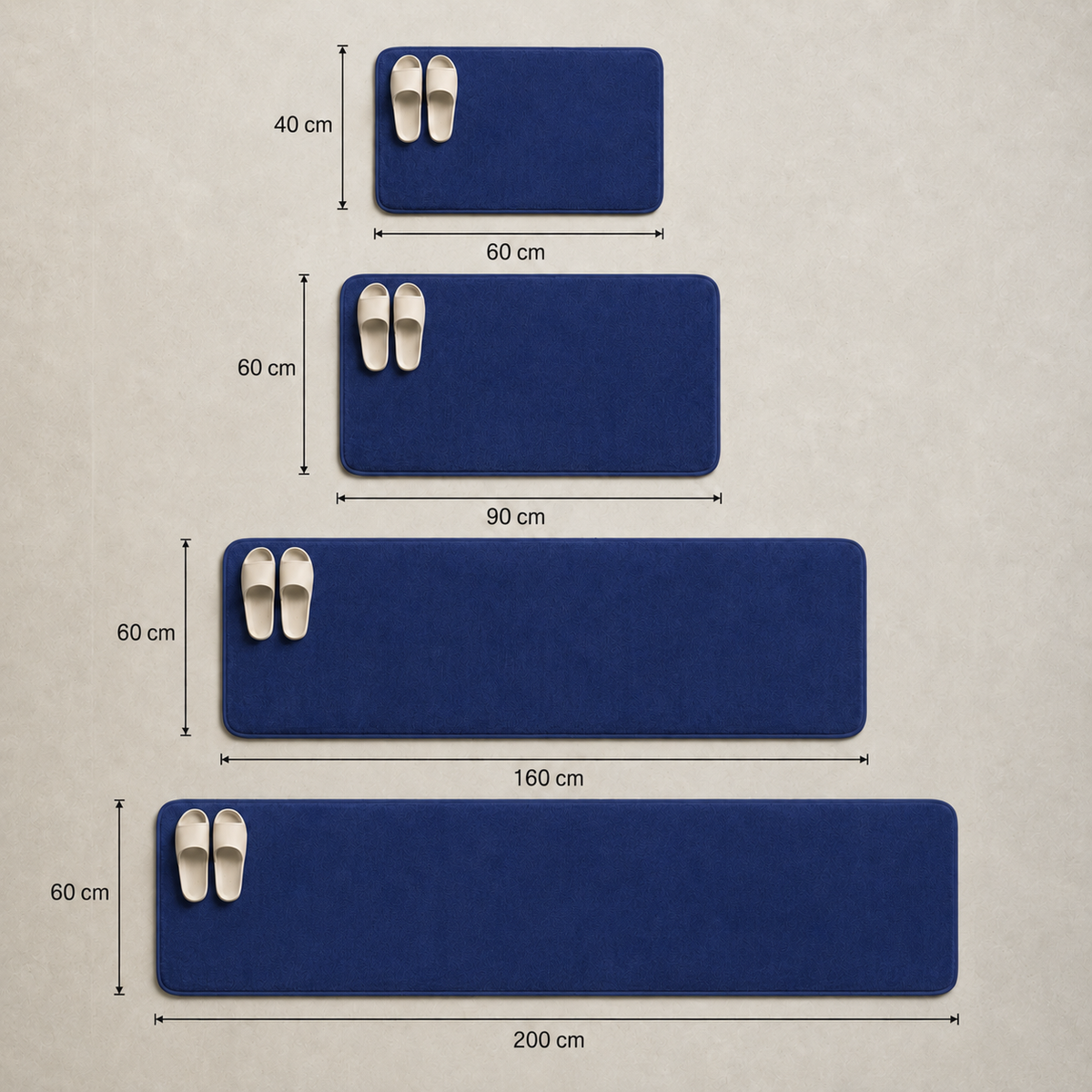 Tapis de bain absorbant rectangle