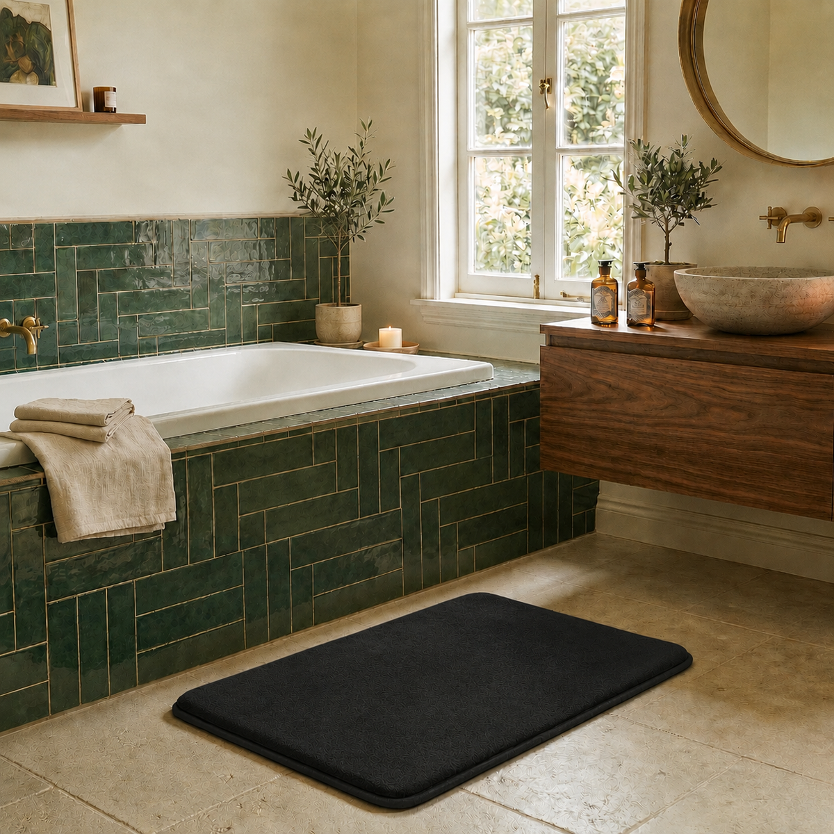 Tapis de bain absorbant rectangle
