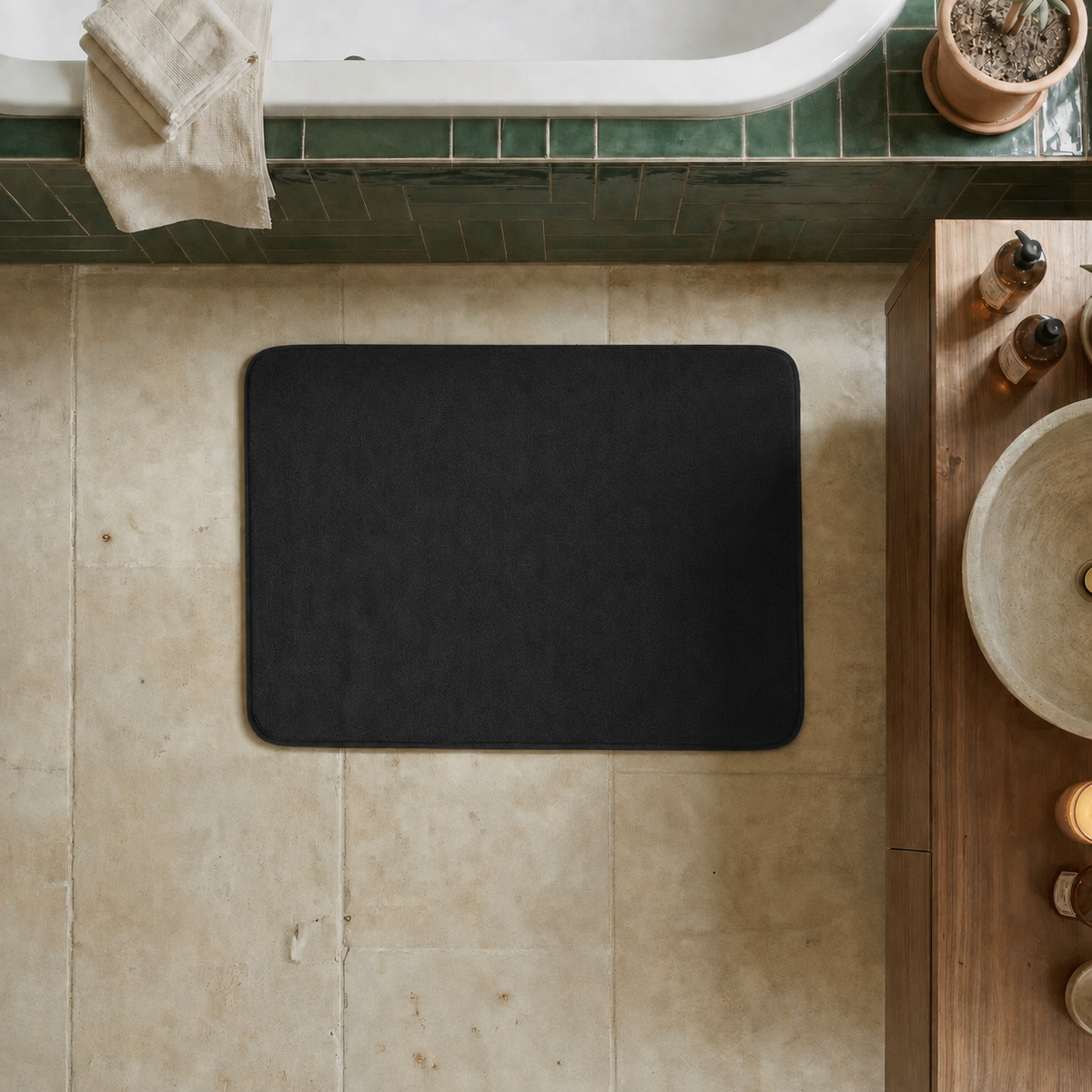 Tapis de bain absorbant rectangle