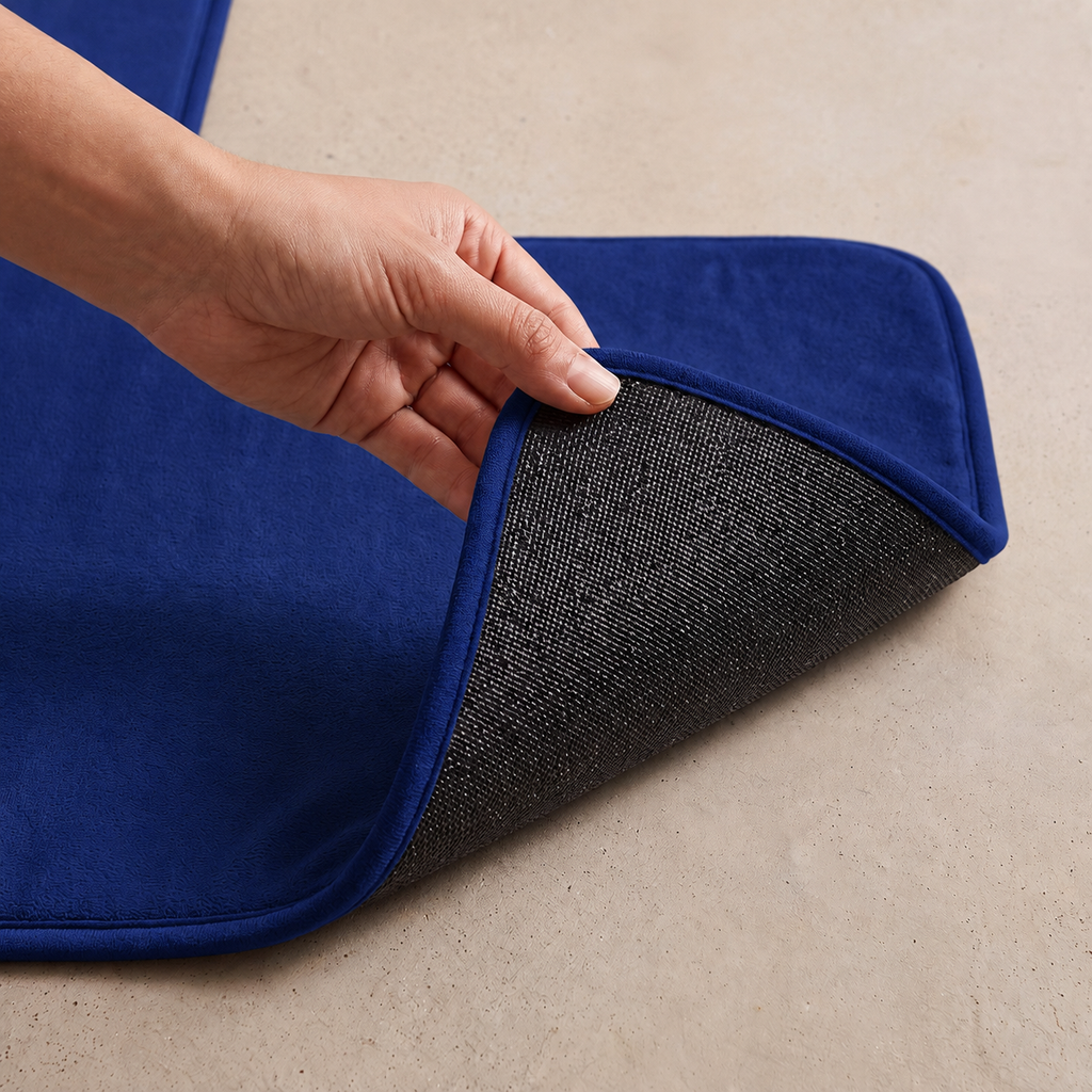 Tapis de bain d'angle absorbant