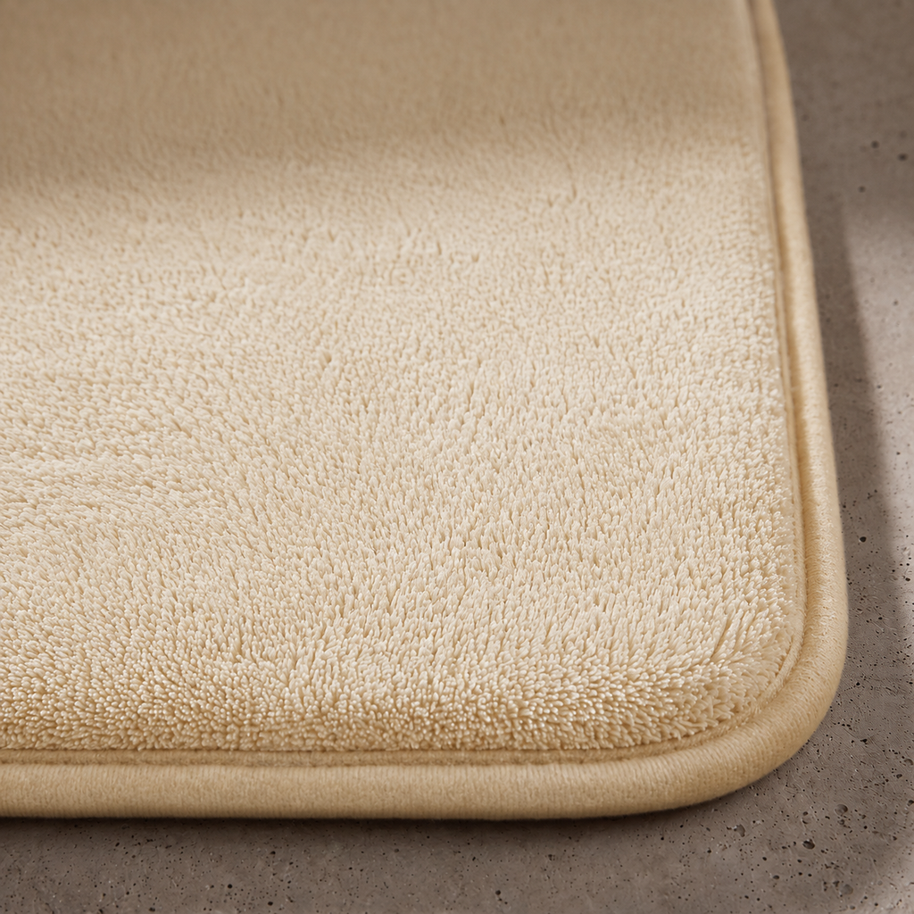 Tapis de bain d'angle absorbant