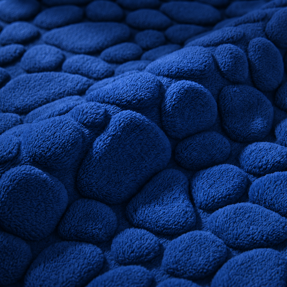 Tapis de bain d'angle effet galet