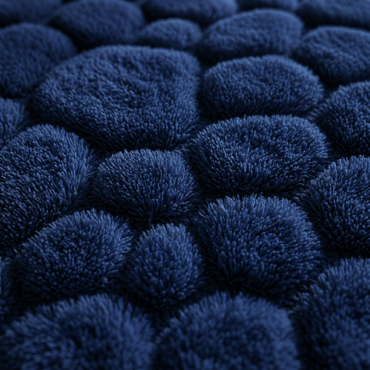 Tapis de bain effet galet incurvé