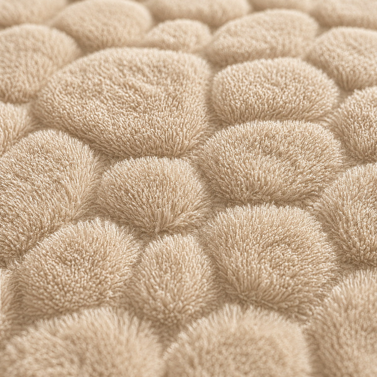 Tapis de bain effet galet incurvé