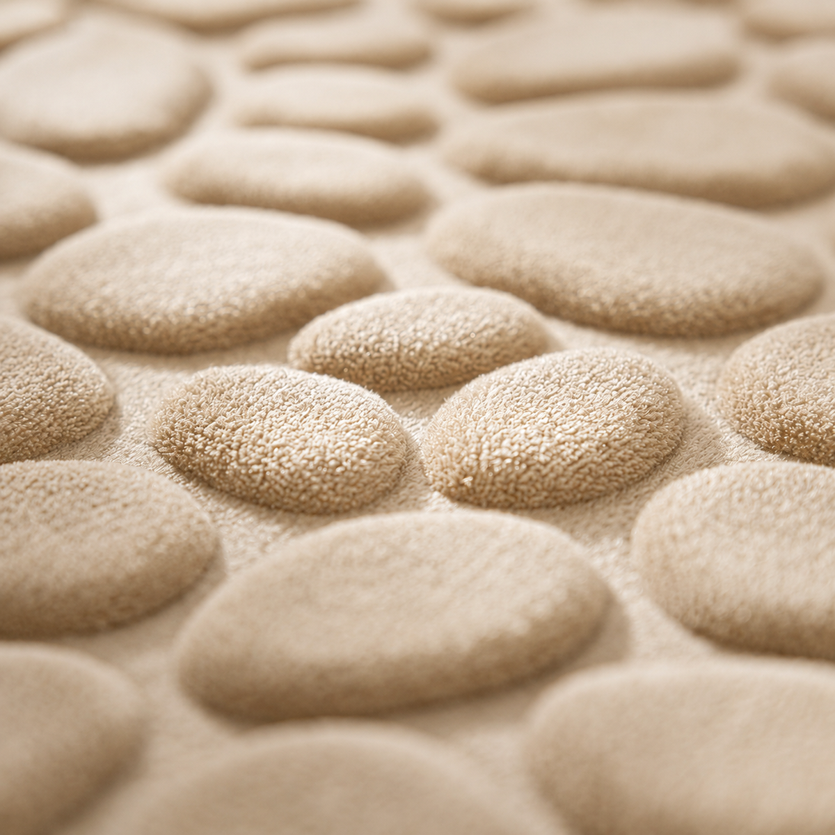 Set de 3 tapis de bain effet galet