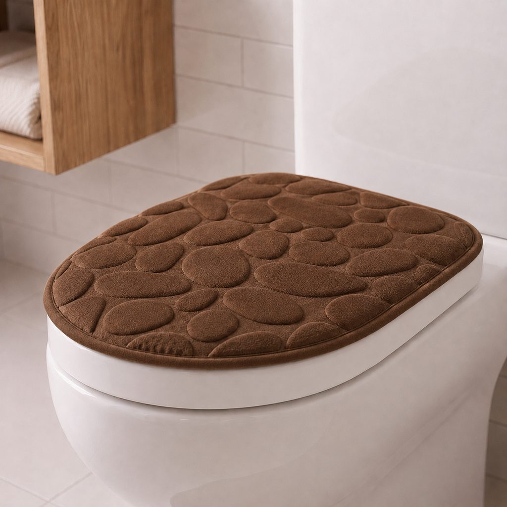 Set de 3 tapis de bain effet galet