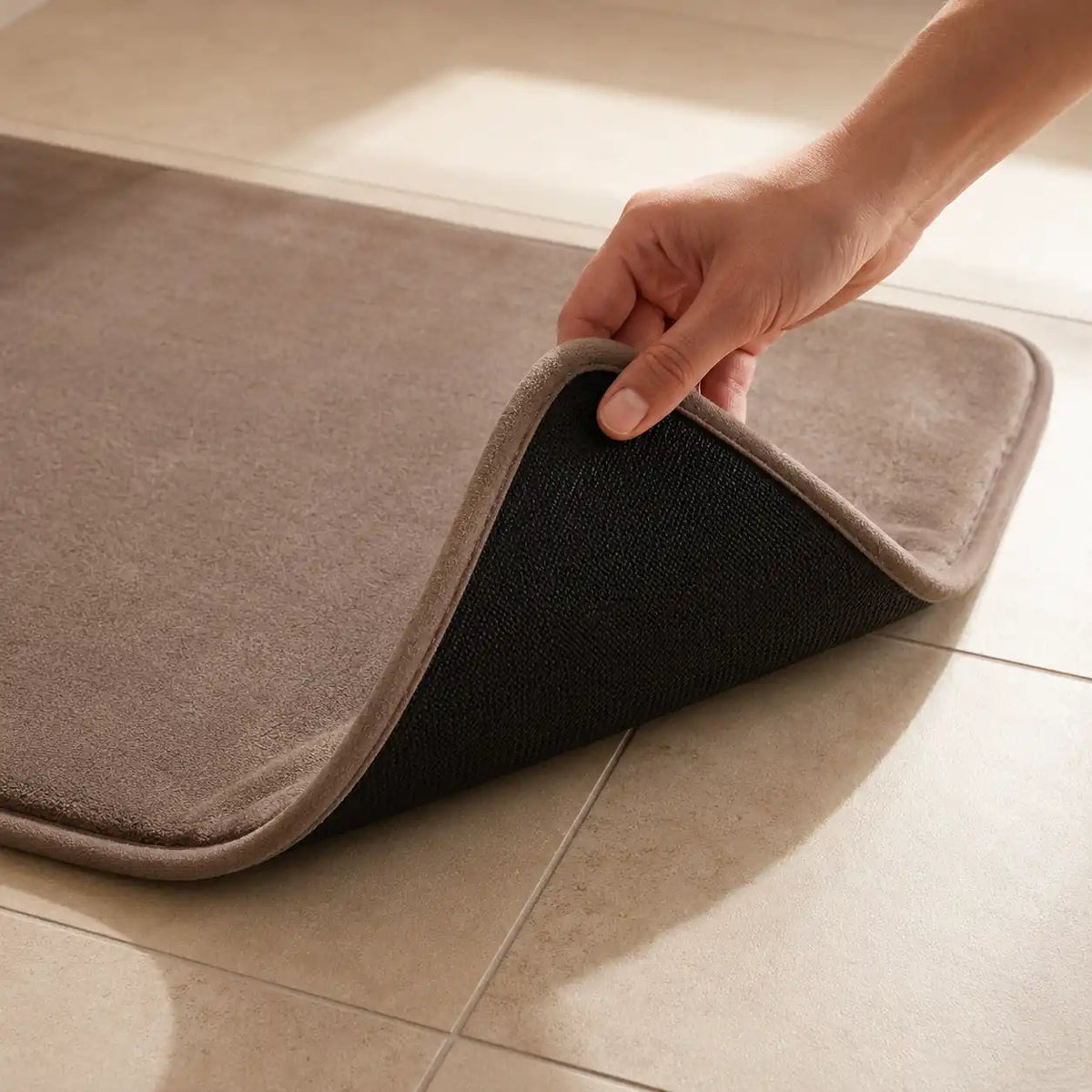 Set de 3 tapis de bain à mémoire de forme