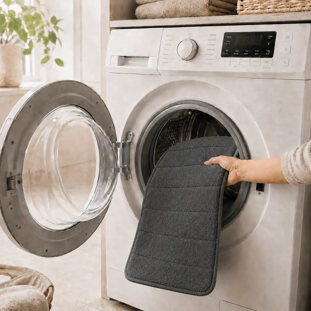 Set de 3 tapis de bain à mémoire de forme rayé