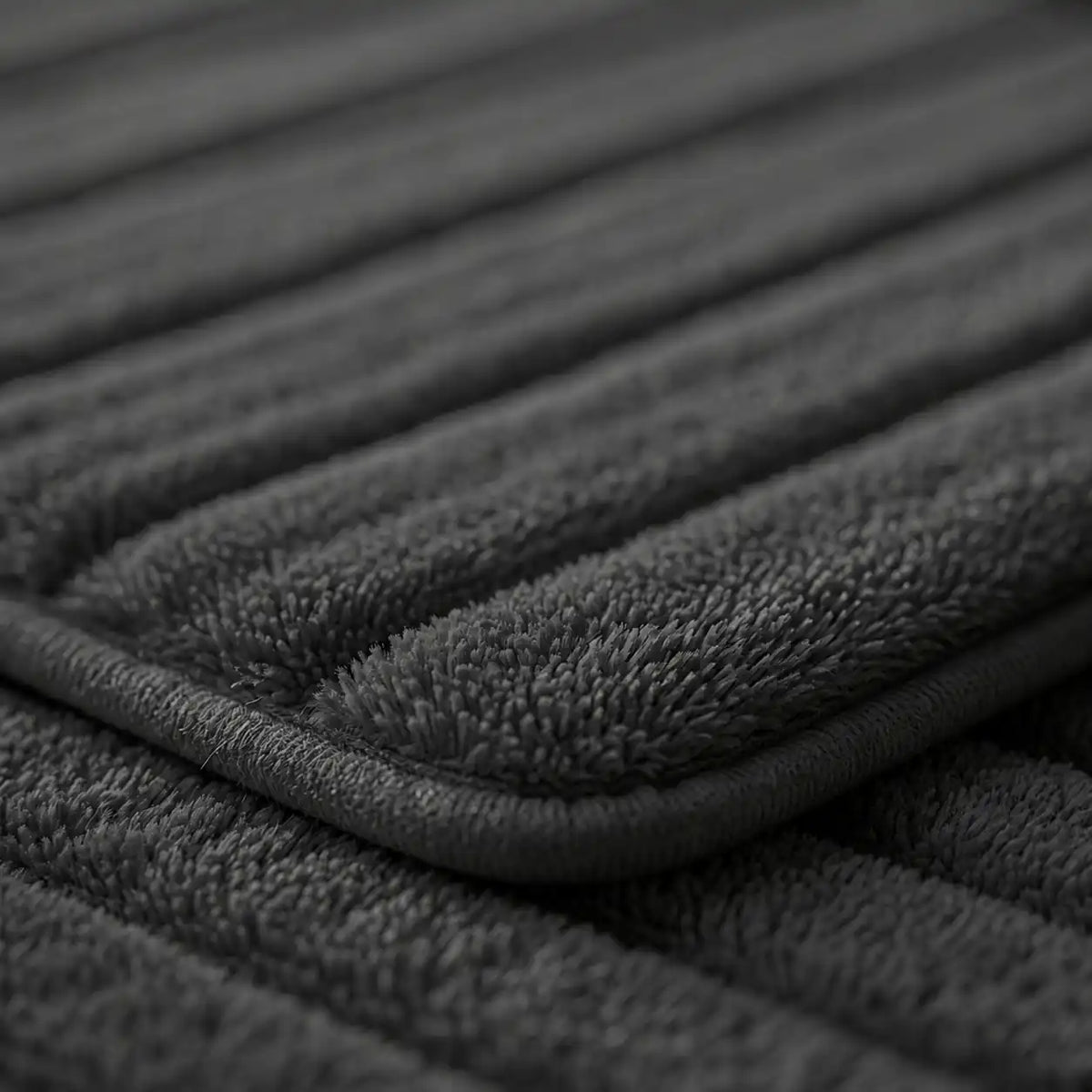 Set de 3 tapis de bain à mémoire de forme rayé