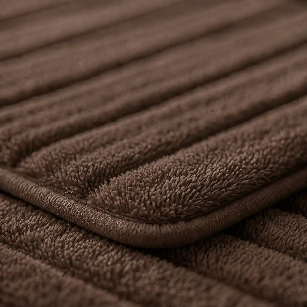 Set de 3 tapis de bain à mémoire de forme rayé