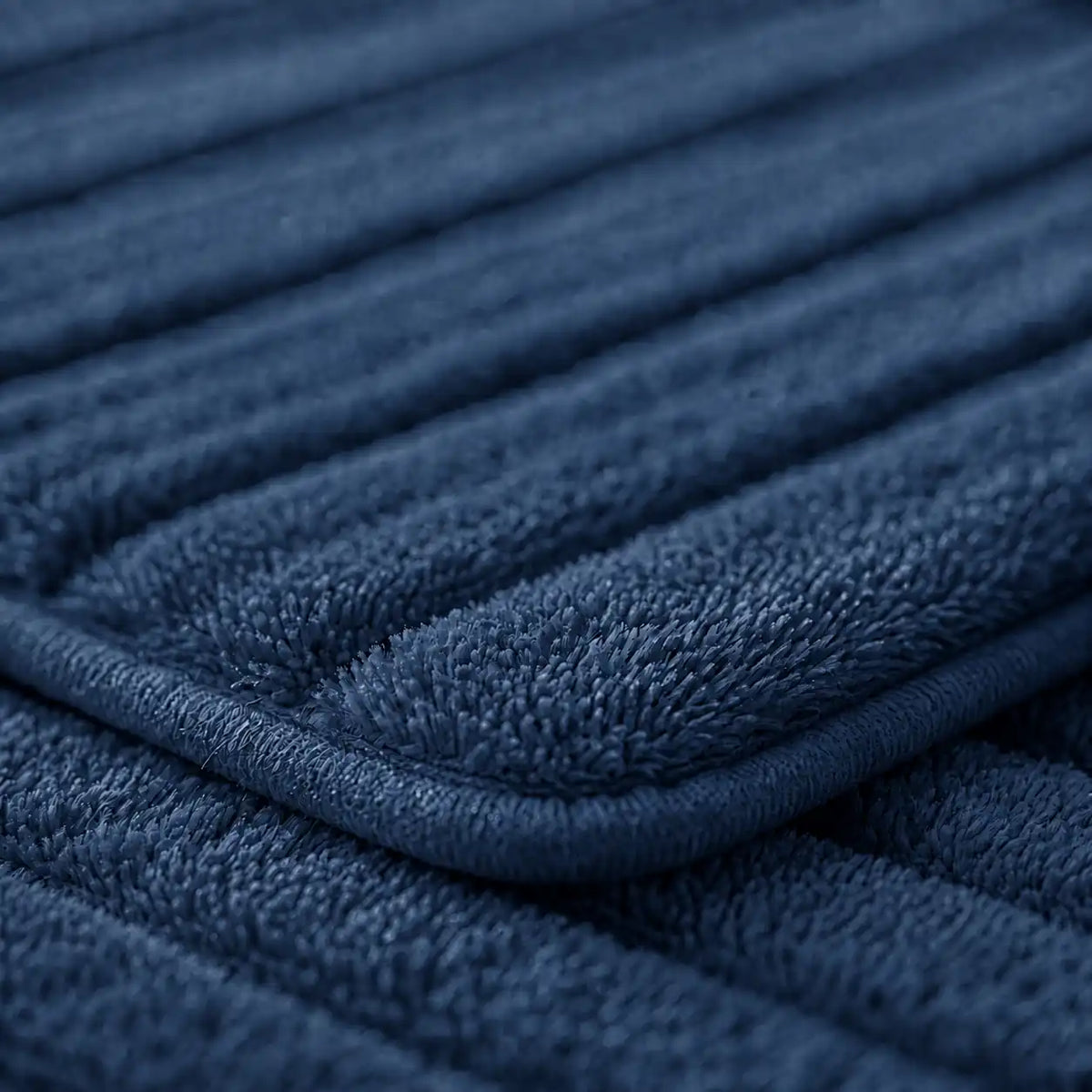 Set de 3 tapis de bain à mémoire de forme rayé