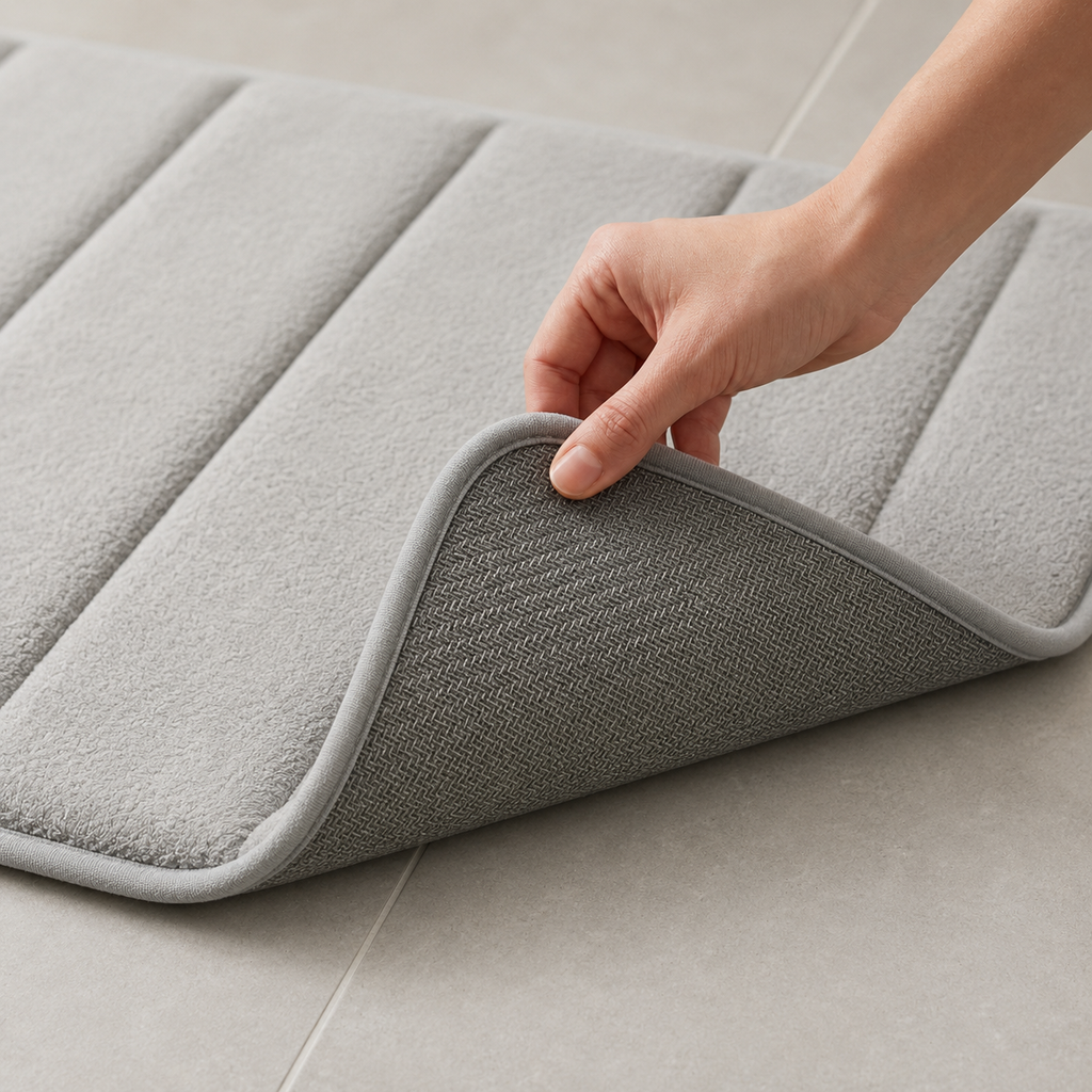 Tapis de WC à mémoire de forme moelleux
