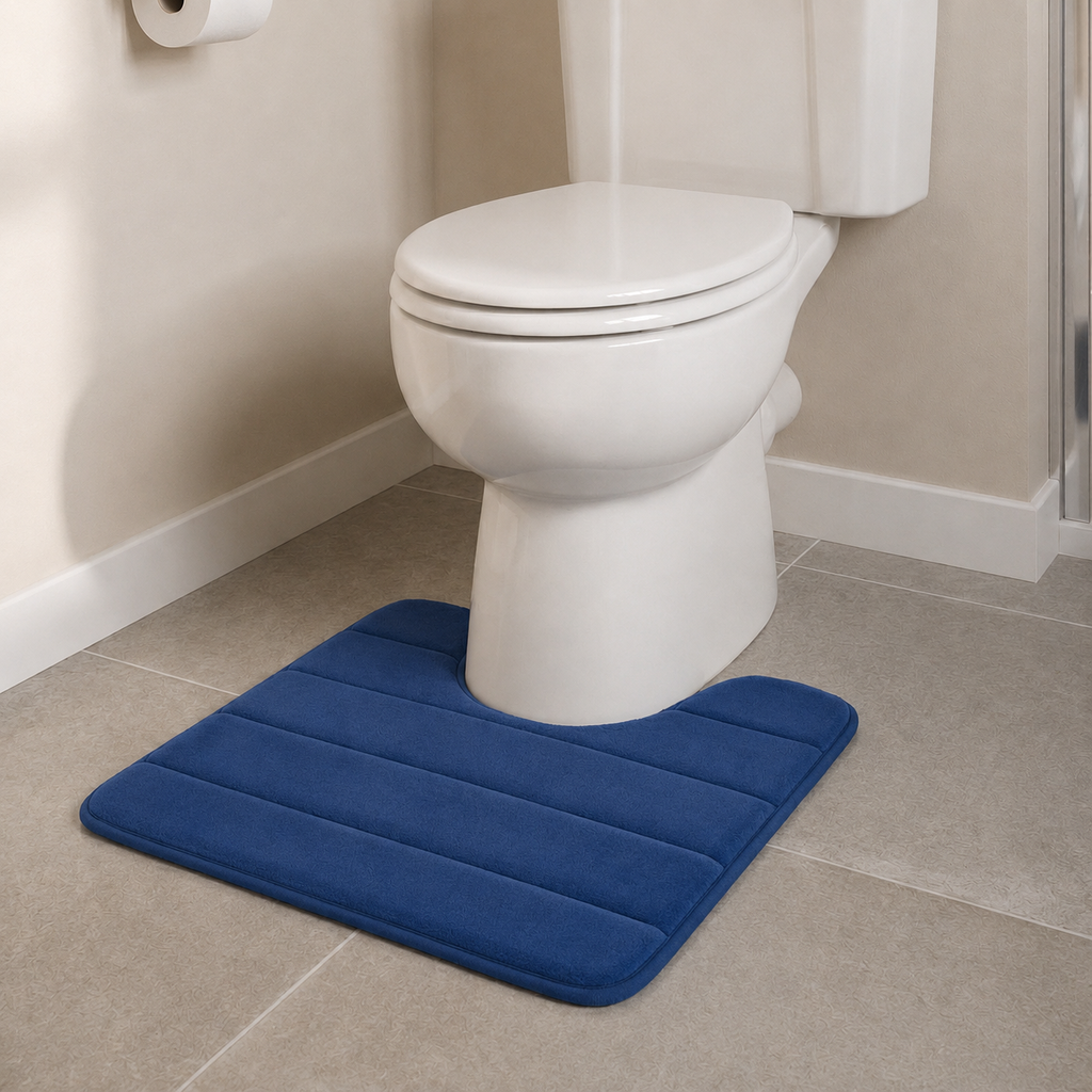 Tapis de WC à mémoire de forme moelleux
