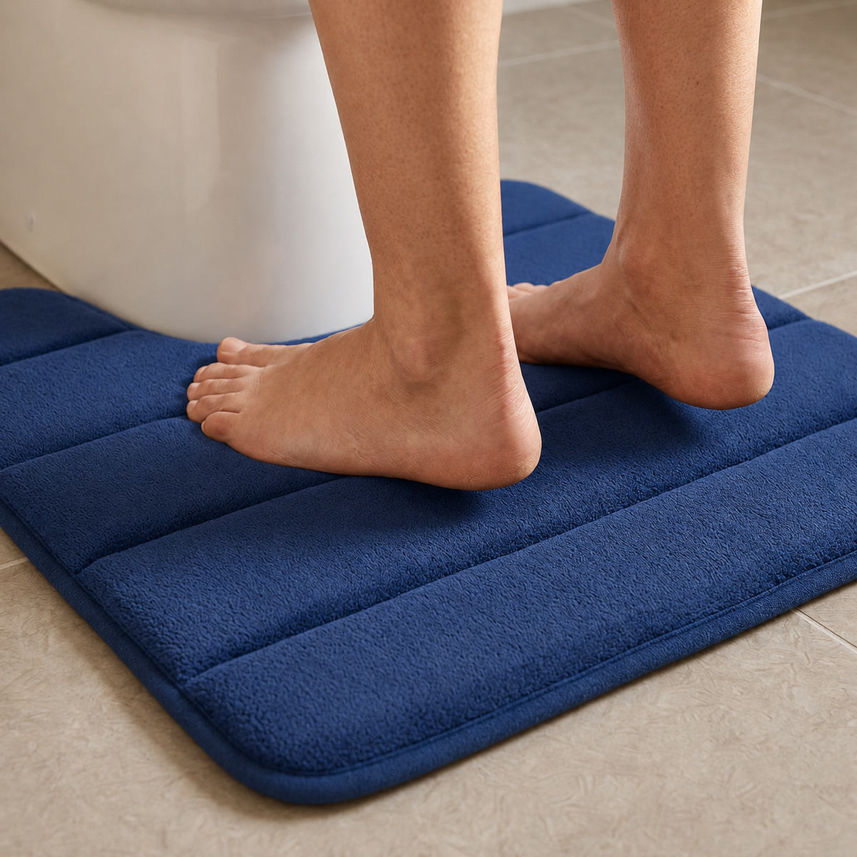 Tapis de WC à mémoire de forme moelleux