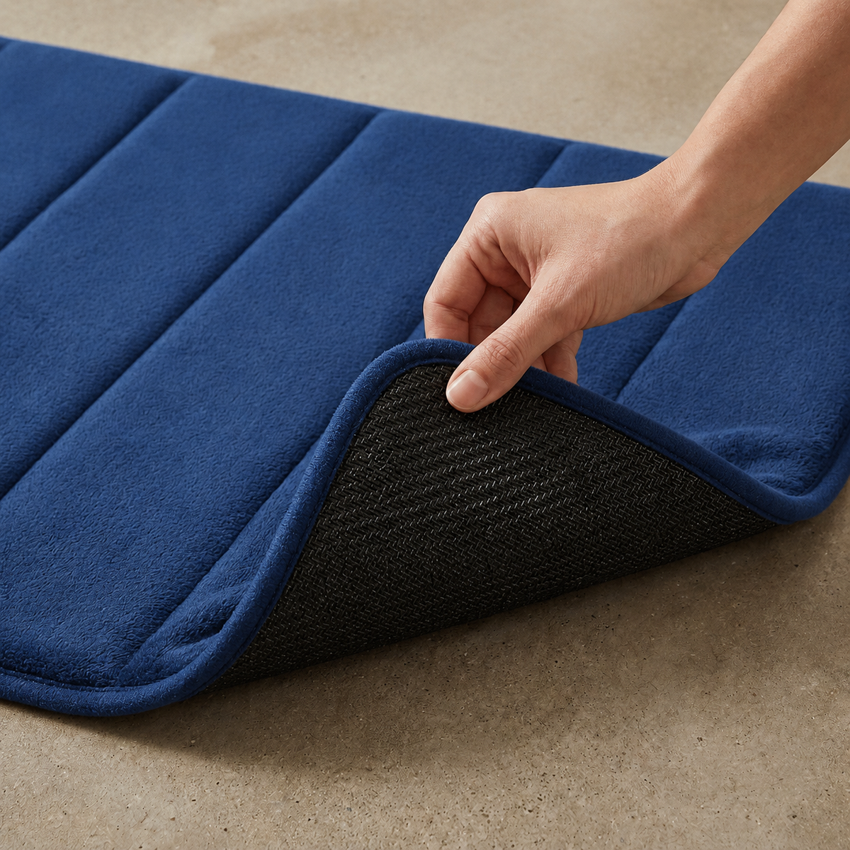 Tapis de WC à mémoire de forme moelleux