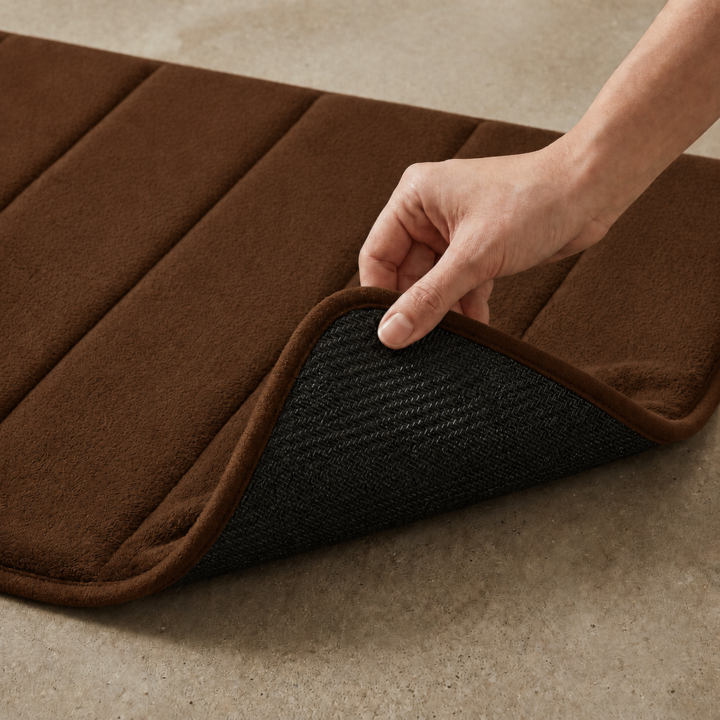 Tapis de WC à mémoire de forme moelleux