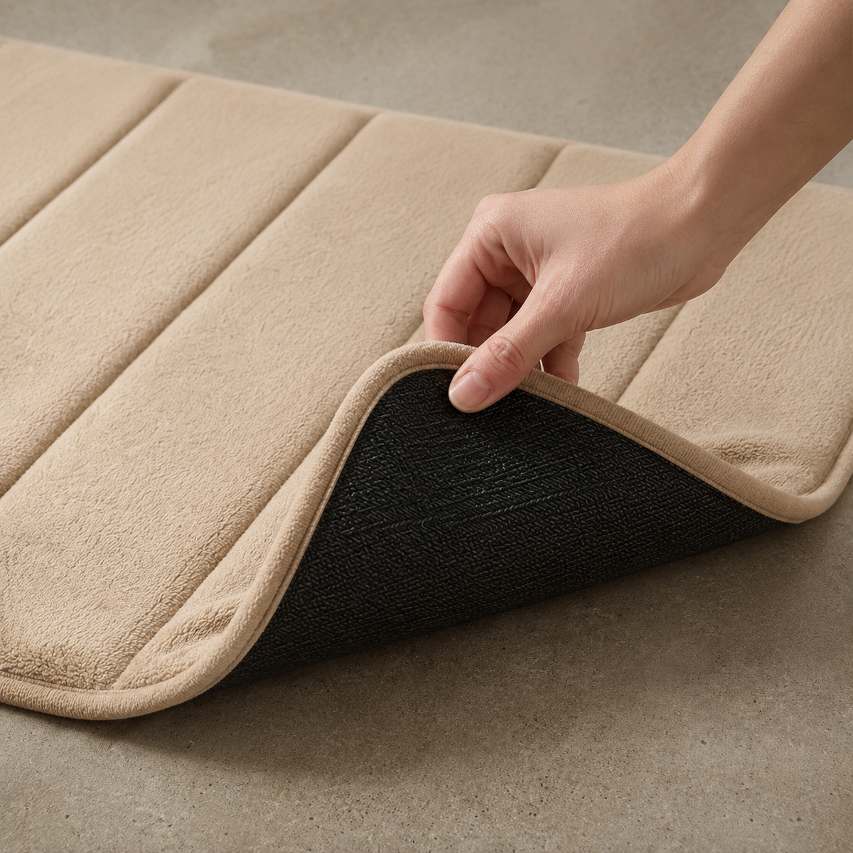 Tapis de WC à mémoire de forme moelleux