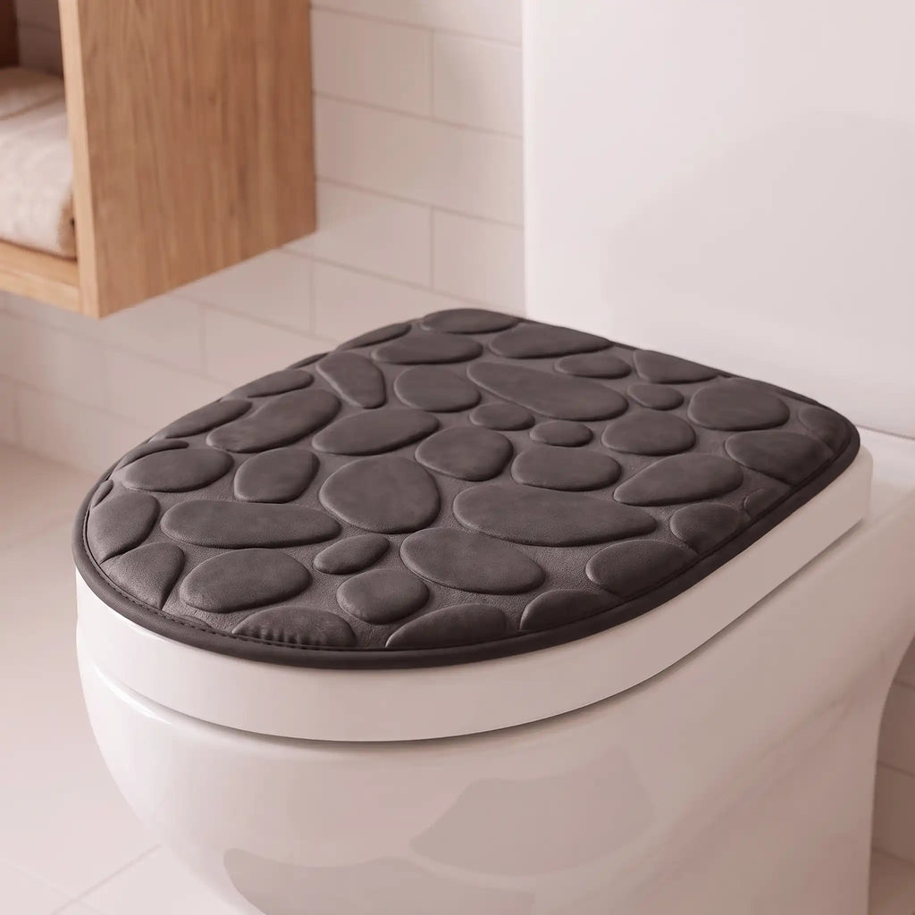 Set de 3 tapis de bain effet galet