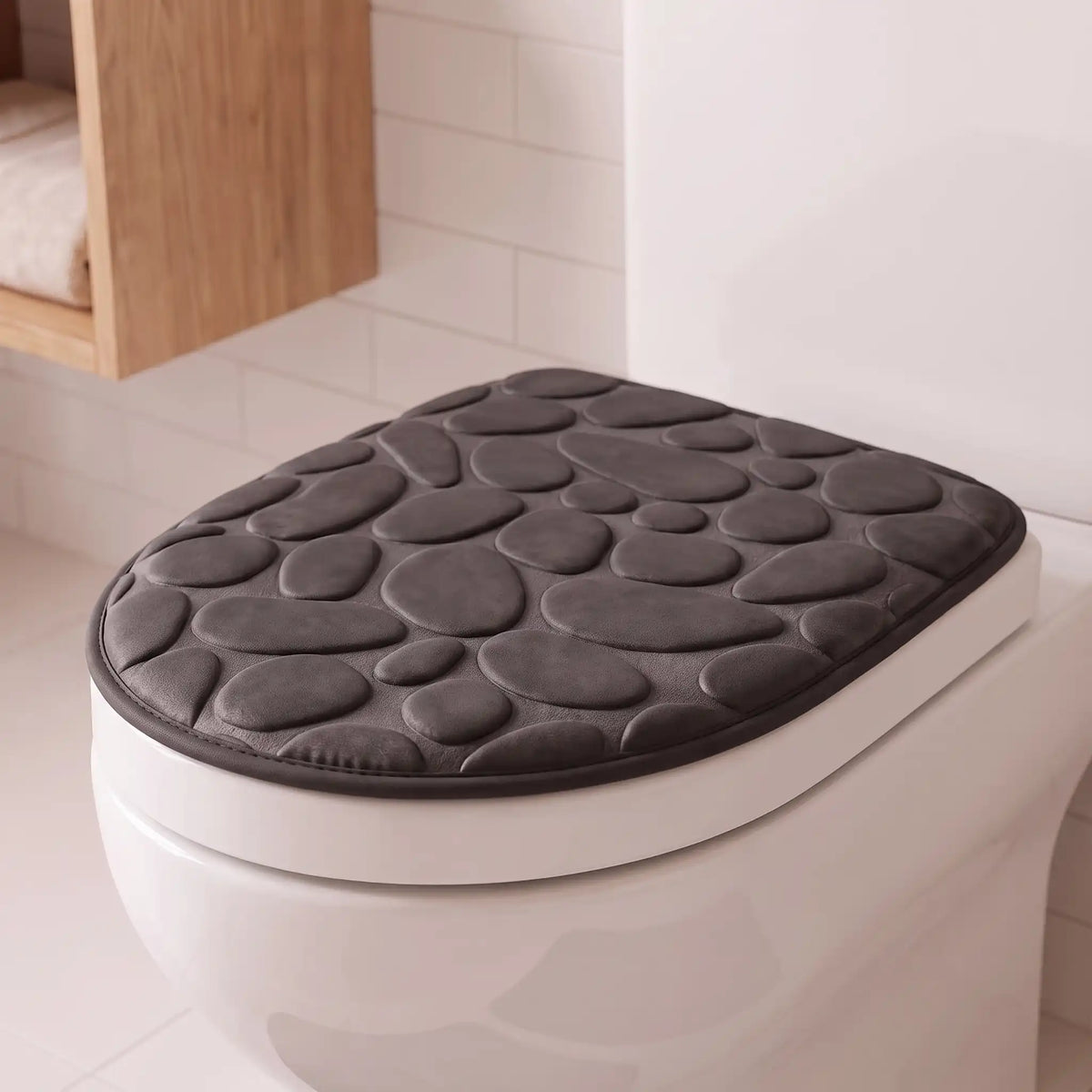 Set de 3 tapis de bain effet galet
