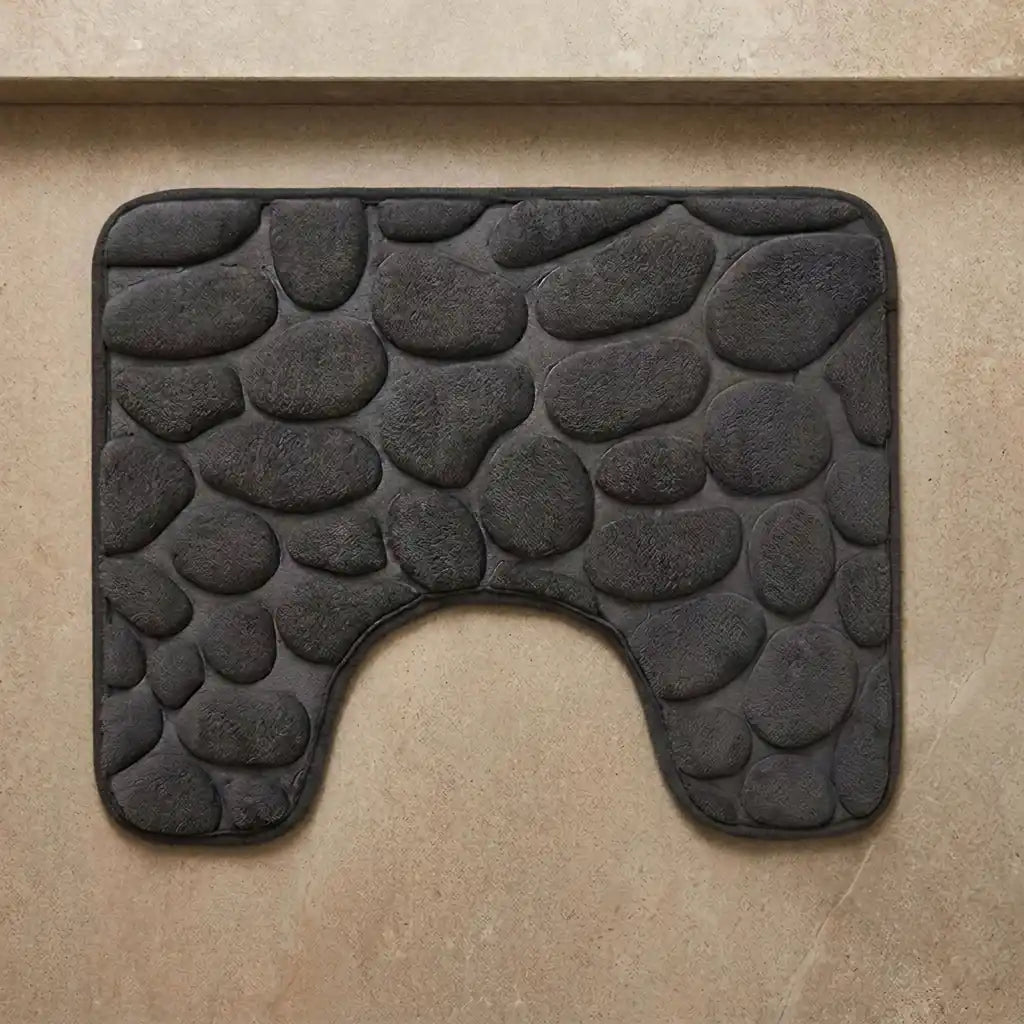 Tapis de WC effet galet antidérapant
