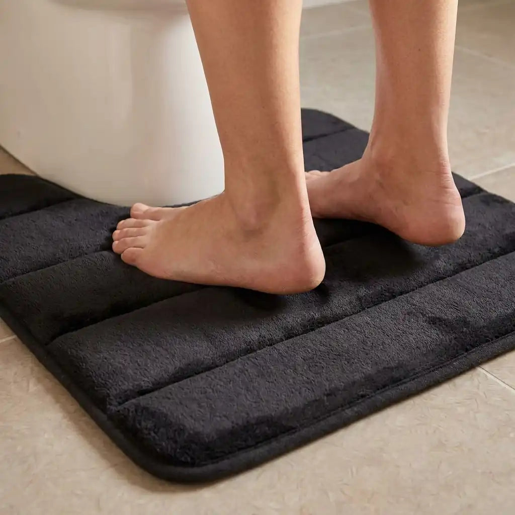 Tapis de WC à mémoire de forme moelleux