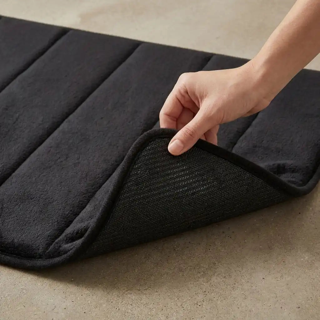 Tapis de WC à mémoire de forme moelleux